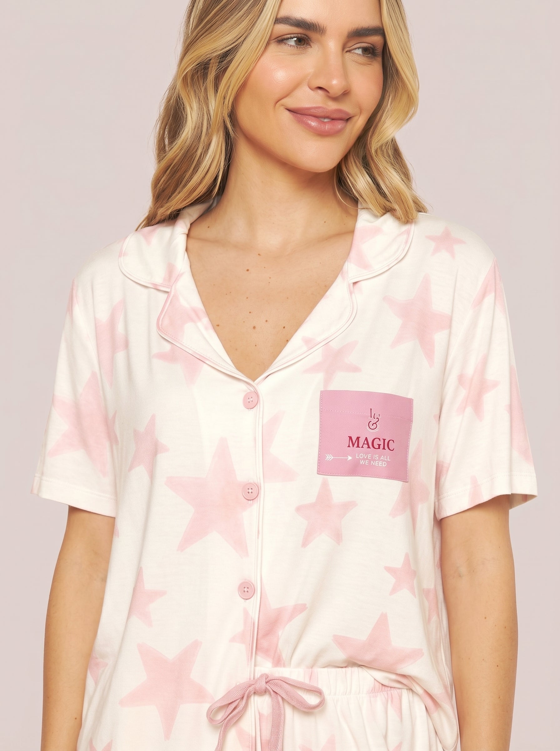 Pijama Camisaria Viscolycra Magic