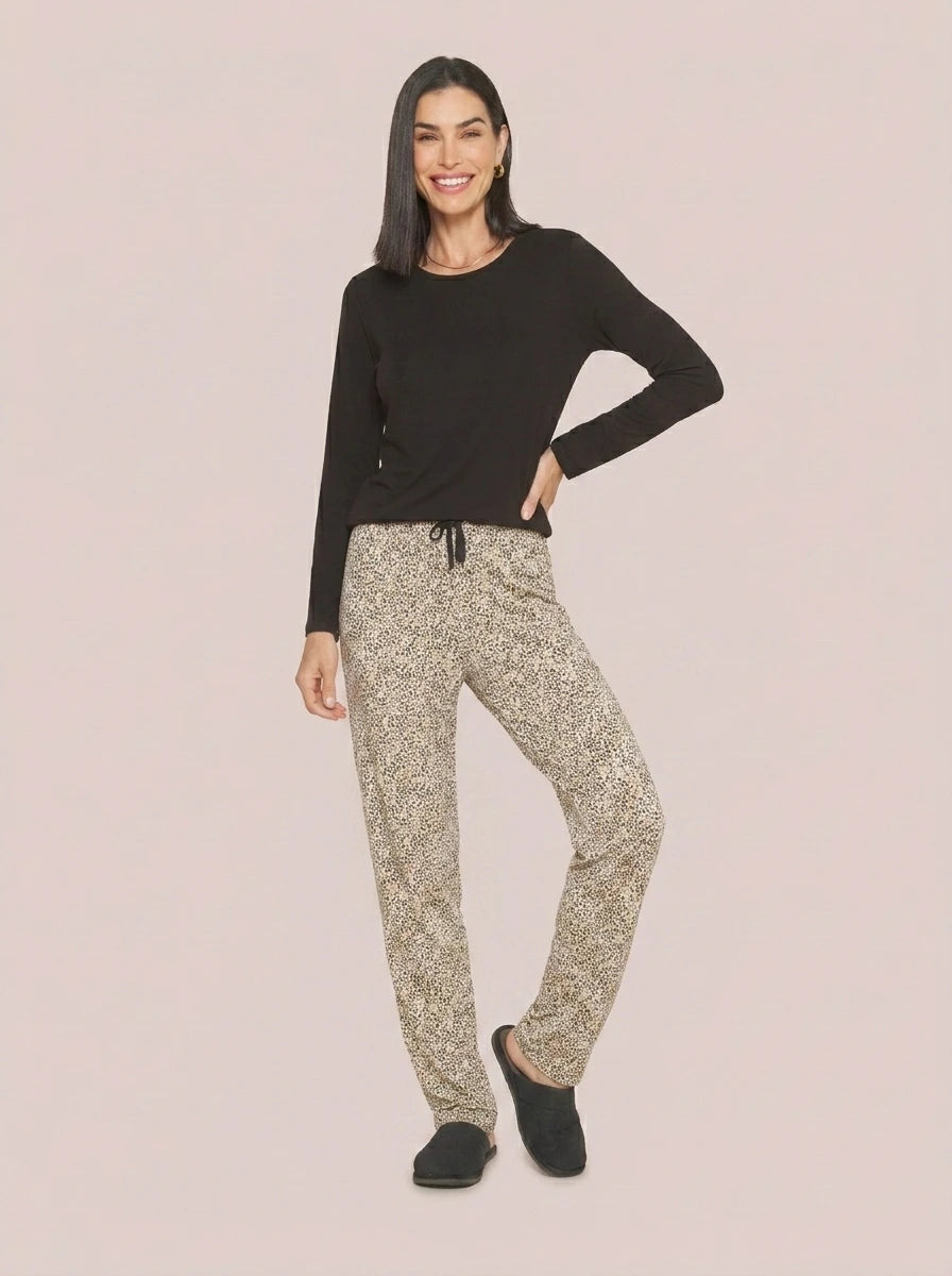 Pijama Longo Viscolycra Tigrado Animal Print