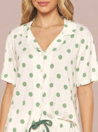 Pijama Camisaria Viscolycra Poá