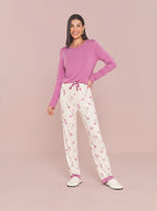 Pijama Longo Feminino Viscolycra Floral