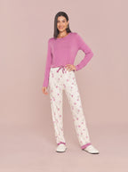 Pijama Longo Feminino Viscolycra Floral