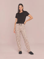 Pijama Longo Manga Curta Viscolycra Tigrado Animal Print