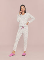 Pijama Longo Feminino Ribana Canelada Floral