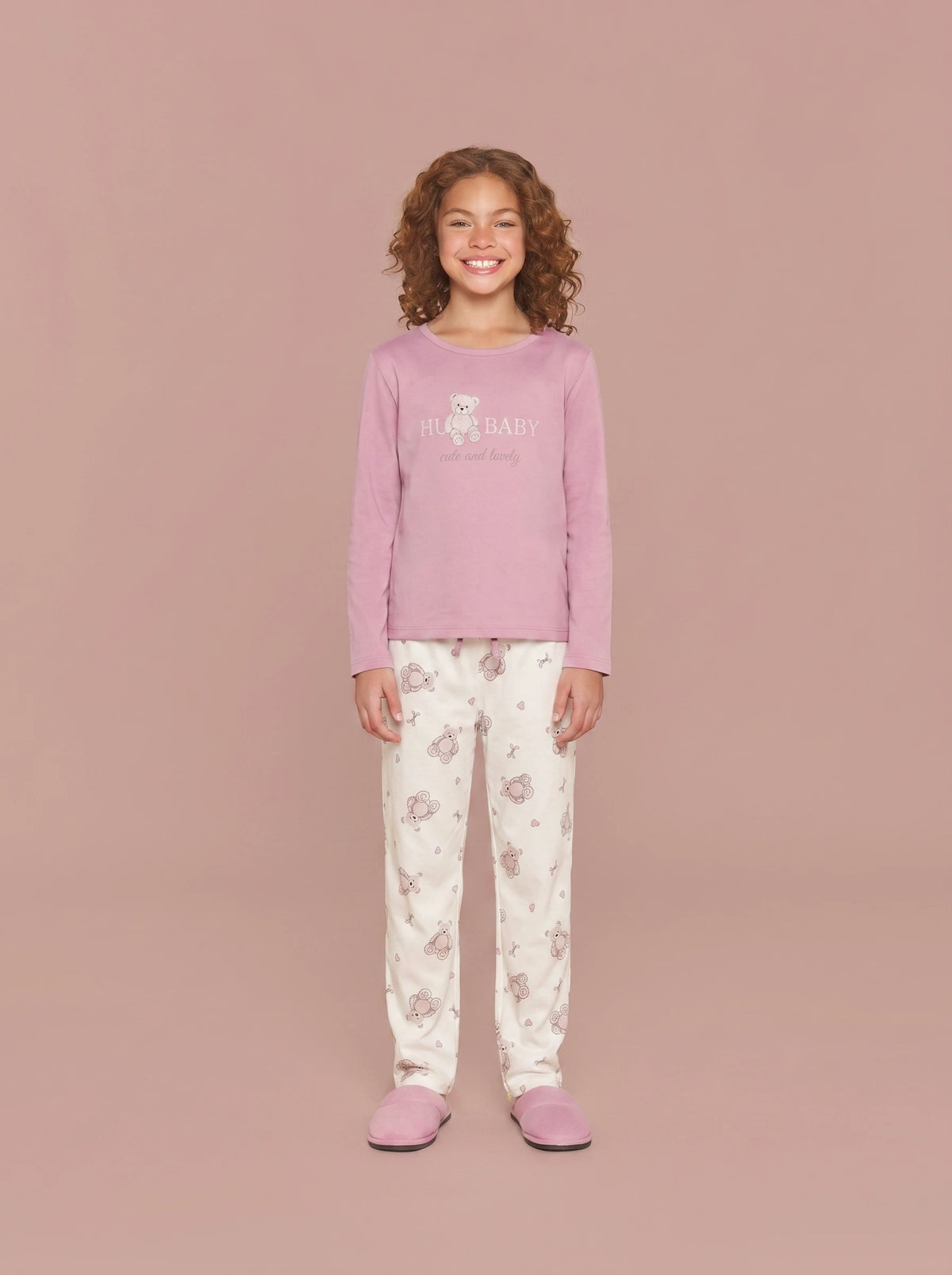 Pijama Longo Infantil Algodão Cute Bear