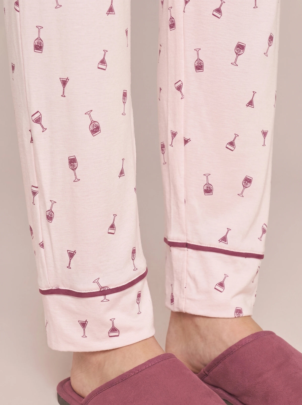 Pijama Longo Feminimo Viscolycra Vinho