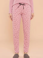 Pijama Longo Feminino Ribana Canelada Floral