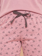 Pijama Longo Feminino Ribana Canelada Floral