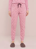 Pijama Longo Feminino Ribana Canelada Floral Completo