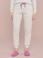 Pijama Longo Feminino Ribana Canelada Floral