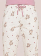Pijama Longo Feminino Algodão Cute Bear