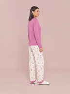 Pijama Longo Feminino Viscolycra Floral