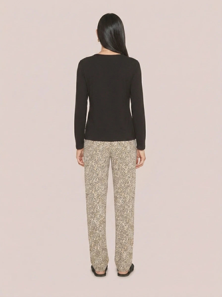 Pijama Longo Viscolycra Tigrado Animal Print
