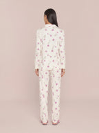 Pijama Feminino Longo Camisaria Floral Viscolycra