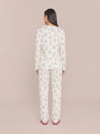 Pijama Longo Camisaria Feminino Viscolycra Floral