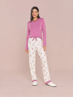 Pijama Longo Feminino Viscolycra Floral