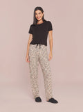 Pijama Longo Manga Curta Viscolycra Tigrado Animal Print