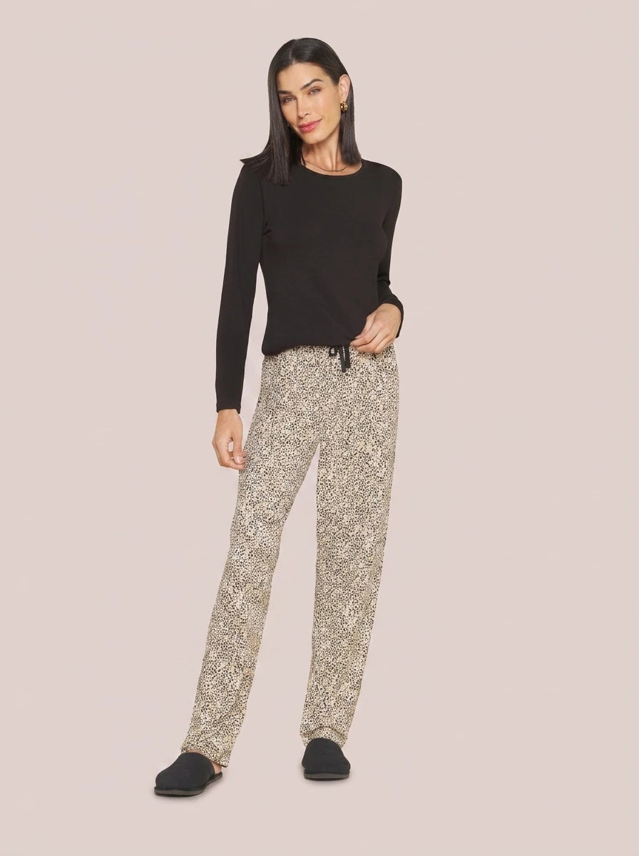 Pijama Longo Viscolycra Tigrado Animal Print