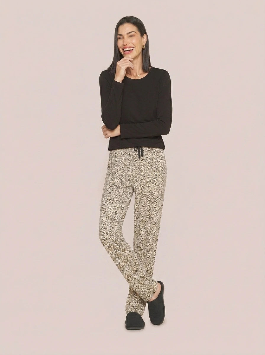 Pijama Longo Viscolycra Tigrado Animal Print