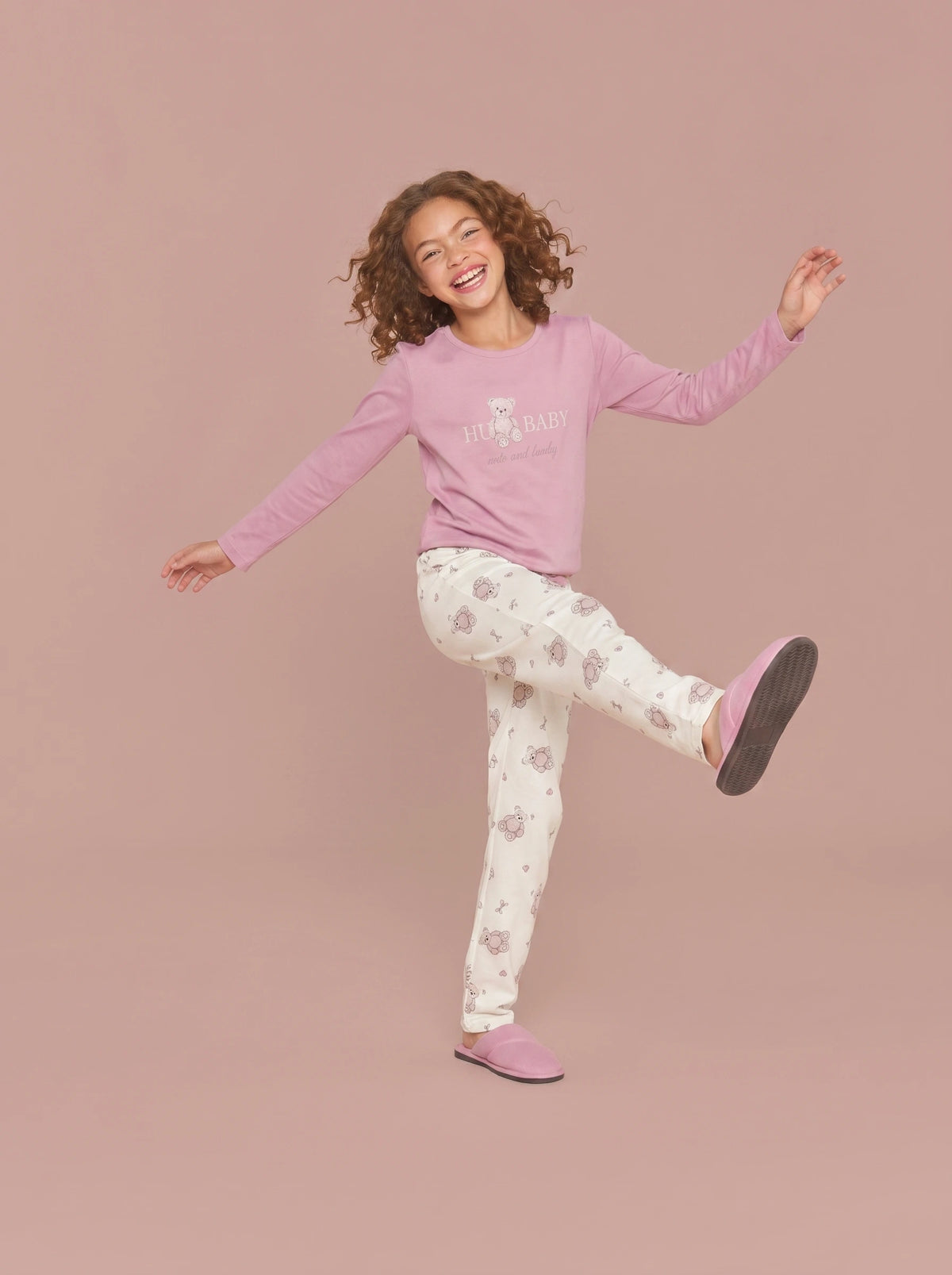 Pijama Longo Infantil Algodão Cute Bear